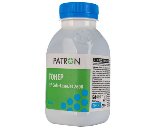 Купить Тонер HP CLJ 2600 флакон, 100 г, голубой Patron (PN-HCLJ2600-C-100) по лучшей цене