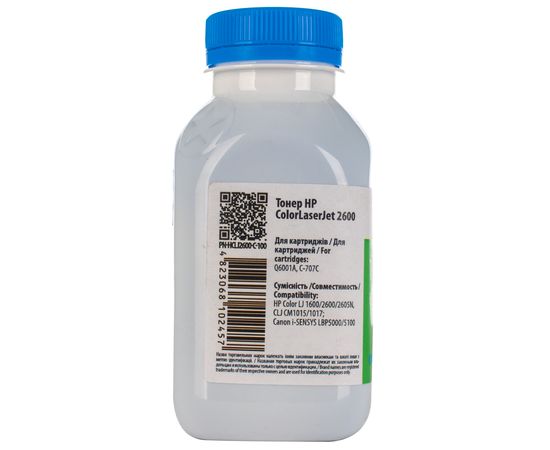 Купить Тонер HP CLJ 2600 флакон, 100 г, голубой Patron (PN-HCLJ2600-C-100) по лучшей цене