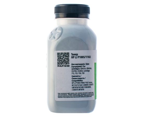 Купить Тонер HP LJ P1005/P1102 флакон, 60 г Patron (PN-HLJP1102-060) по лучшей цене