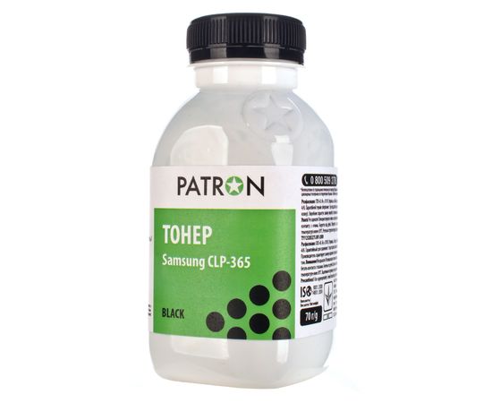 Купить Тонер Samsung CLP-365 флакон, 70 г, черный Patron (PN-SCLP365-B-070) по лучшей цене