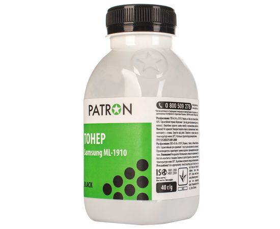 Купить Тонер Samsung ML-1910 флакон, 40 г Patron (PN-SML1910-040) по лучшей цене