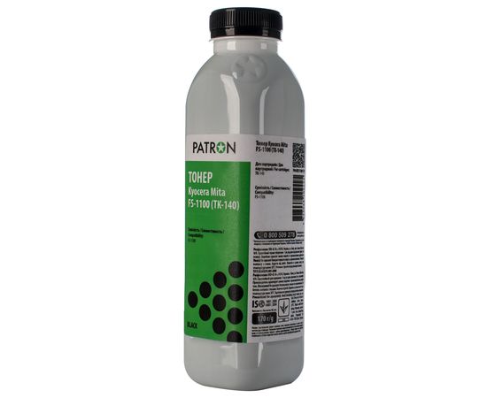 Купить Тонер Kyocera Mita FS-1100 флакон, 170 г Patron (PN-KFS1100-170) по лучшей цене