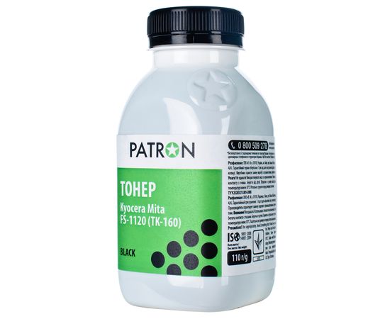 Купить Тонер Kyocera Mita FS-1120 флакон, 110 г Patron (PN-KFS1120-110) по лучшей цене