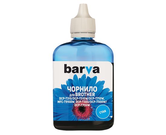 Купить Чернила Brother BT5000C специальные 100 мл, водорастворимые, голубые Barva (BBT5000C-744) по лучшей цене