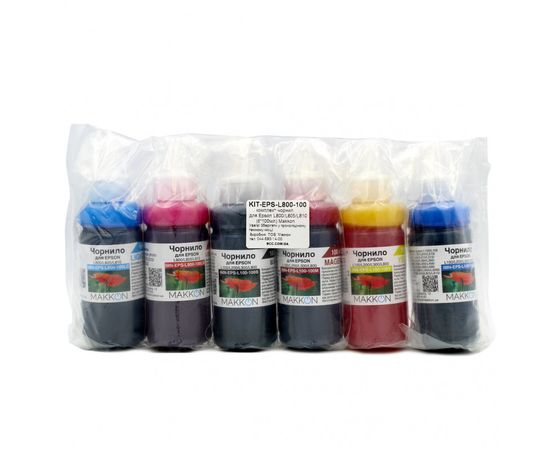 Купить комплект чернил для Epson L800/L805/L810 (6*100мл) Makkon по лучшей цене