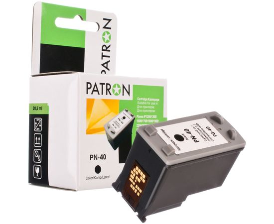 Купить Картридж совместимый Canon PG-40XL (0615B025) 20.5 мл, черный Patron (PN-40XL) по лучшей цене