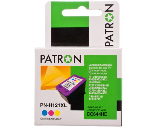 Купить Картридж совместимый HP 121XL (CC644HE) 13 мл, 3-х цветный Patron (PN-H121CXL) по лучшей цене