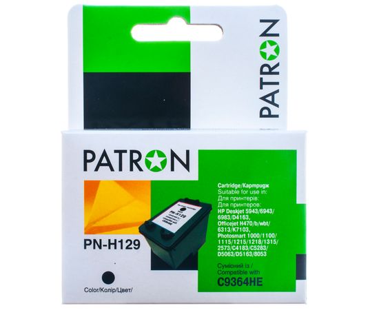 Купить Картридж совместимый HP 129 (C9364HE) 13 мл, черный Patron (PN-H129) по лучшей цене