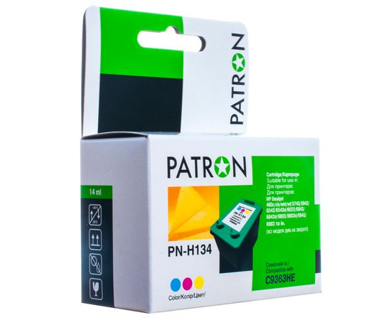 Купить Картридж совместимый HP 134 (C9363HE) 14 мл, 3-х цветный Patron (PN-H134) по лучшей цене