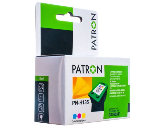 Купить Картридж совместимый HP 135 (C8766HE) 14 мл, 3-х цветный Patron (PN-H135) по лучшей цене