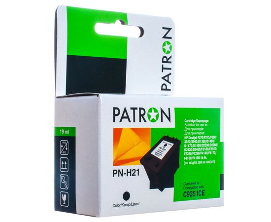 Купить Картридж совместимый HP 21XL (C9351CE) 19 мл, черный Patron (PN-H21XL) по лучшей цене