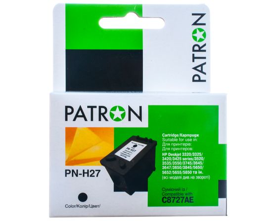 Купить Картридж совместимый HP 27 (C8727AE) 14 мл, черный Patron (PN-H27) по лучшей цене