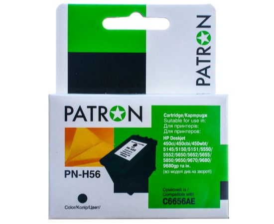 Купить Картридж совместимый HP 56 (C6656AE) 19 мл, черный Patron (PN-H56) по лучшей цене