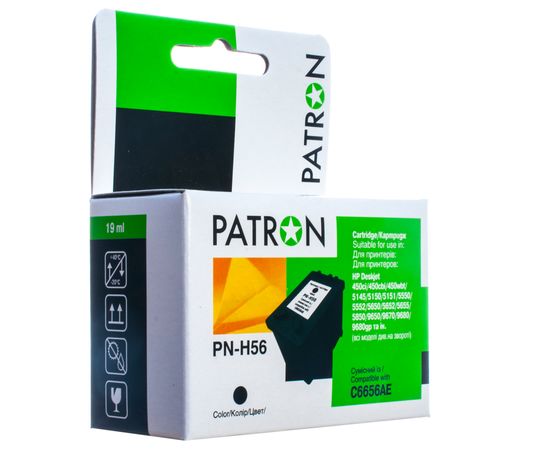 Купить Картридж совместимый HP 56 (C6656AE) 19 мл, черный Patron (PN-H56) по лучшей цене