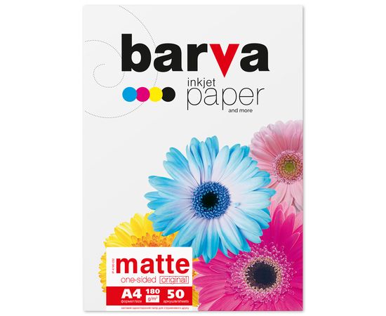 Купить Фотобумага матовая 180 г/м2, А4, 50 л Original Barva (IP-A180-032) по лучшей цене