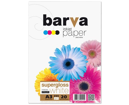 Купить Фотобумага белый суперглянец 255 г/м2, A3, 20 л Profi Barva (IP-R255-062) по лучшей цене