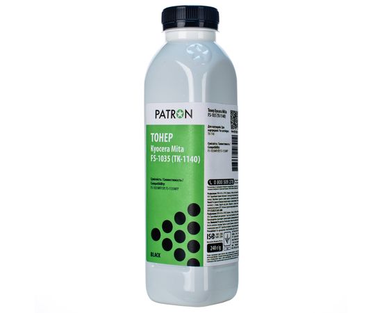 Купить Тонер Kyocera Mita FS-1035 флакон, 240 г Patron (PN-KFS1035-240) по лучшей цене
