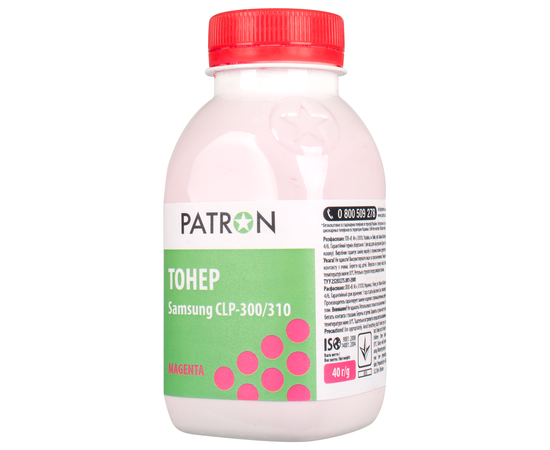 Купить Тонер Samsung CLP-300/CLP-310 флакон, 40 г, пурпурный Patron (PN-SCLP300-M-040) по лучшей цене