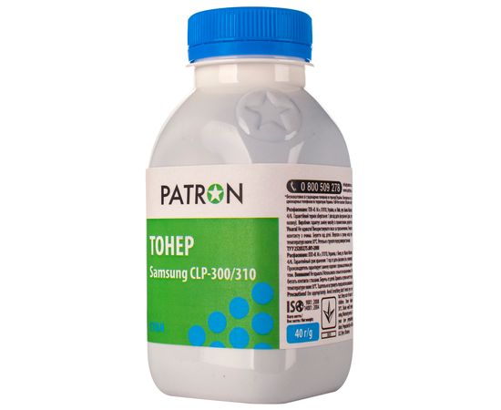 Купить Тонер Samsung CLP-300/CLP-310 флакон, 40 г, голубой Patron (PN-SCLP300-C-040) по лучшей цене