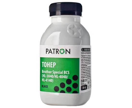 Купить Тонер Brother специальный BCS HL-3040 флакон, 50 г, черный Patron (PN-BCS-B-050) по лучшей цене