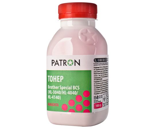 Купить Тонер Brother специальный BCS HL-3040 флакон, 100 г, пурпурный Patron (PN-BCS-M-100) по лучшей цене