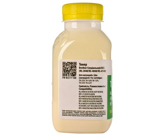 Купить Тонер Brother специальный BCS HL-3040 флакон, 100 г, желтый Patron (PN-BCS-Y-100) по лучшей цене
