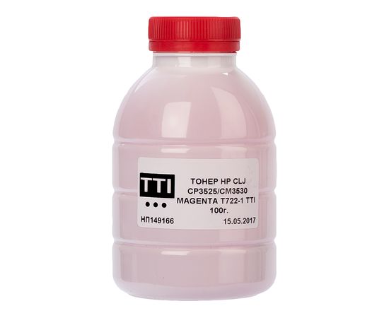 Купить Тонер HP CLJ CP3525 флакон, 100 г, пурпурный TTI (TSM-T722-1-100) по лучшей цене