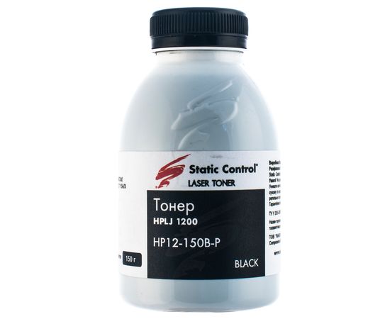 Купить Тонер HP LJ 1200 флакон, 150 г SCC (HP12-150B-P) по лучшей цене