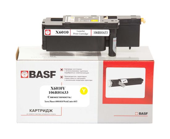 Купить Картридж тонерный BASF для Xerox Phaser 6000/6010N аналог 106R01633 Yellow (BASF-KT-X6010Y) по лучшей цене
