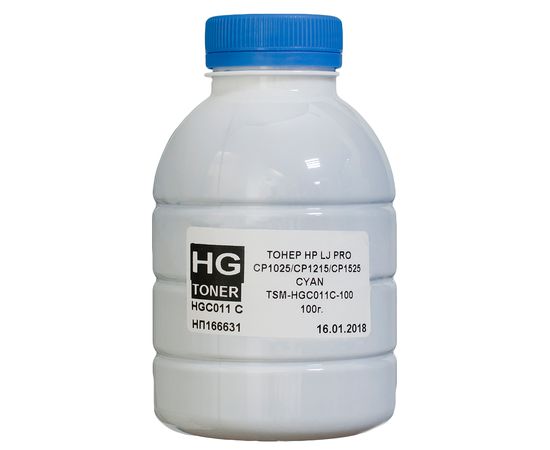 Купить Тонер HP LJ Pro CP1025 флакон, 100 г, голубой HG toner (TSM-HGC011C-100) по лучшей цене