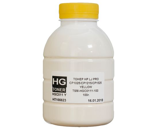 Купить Тонер HP LJ Pro CP1025 флакон, 100 г, желтый HG toner (TSM-HGC011Y-100) по лучшей цене