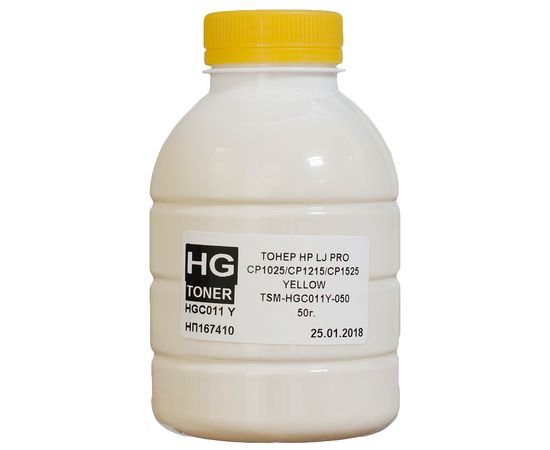 Купить Тонер HP LJ Pro CP1025 флакон, 50 г, желтый HG toner (TSM-HGC011Y-050) по лучшей цене