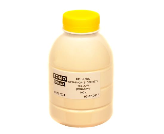 Купить Тонер HP LJ Pro CP1025 флакон, 100 г, желтый, химический Tomoegawa (TSM-CGK-02Y-100) по лучшей цене
