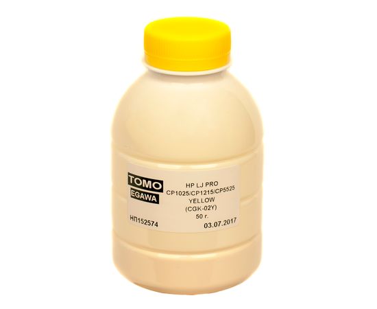 Купить Тонер HP LJ Pro CP1025 флакон, 50 г, желтый, химический Tomoegawa (TSM-CGK-02Y-050) по лучшей цене