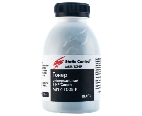 Купить Тонер HP универсальный MPT7 флакон, 100 г SCC (MPT7-100B-P) по лучшей цене
