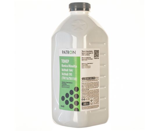 Купить Тонер Konica Minolta bizhub 164/195 флакон, 280 г Patron (PN-MBH164-280) по лучшей цене