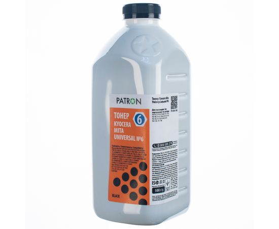 Купить Тонер Kyocera Mita универсальный №6 флакон, 500 г Patron (PN-KU6-500) по лучшей цене