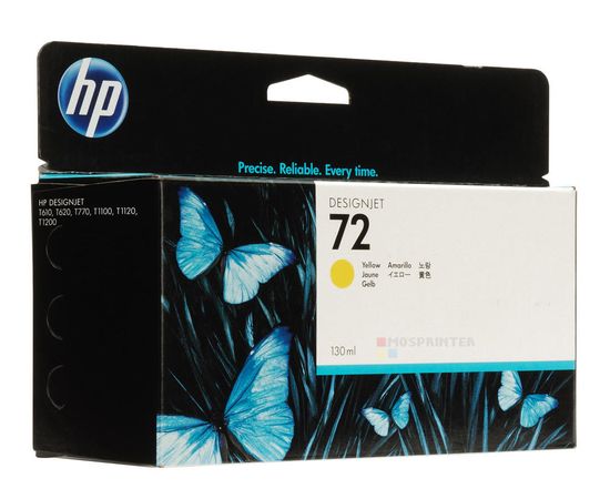 Купить Картридж HP для DesignJet T610/T1100/T1120 HP 72 Yellow (C9373A) по лучшей цене