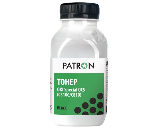 Купить Тонер Oki специальный OCS флакон, 100 г, черный Patron (PN-OCS-B-100) по лучшей цене