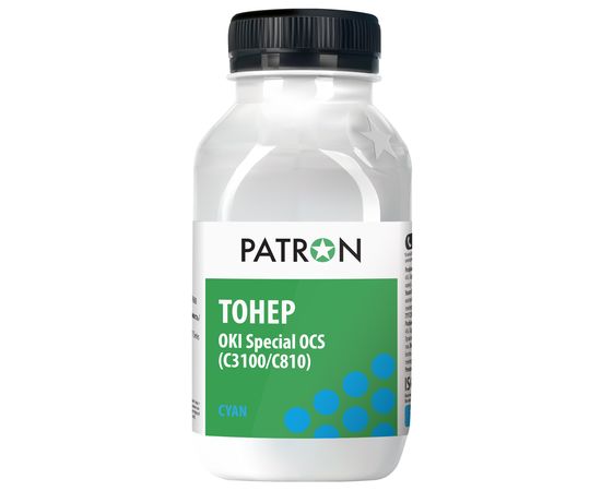 Купить Тонер Oki специальный OCS флакон, 50 г, голубой Patron (PN-OCS-C-050) по лучшей цене