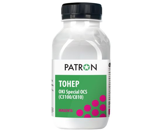 Купить Тонер Oki специальный OCS флакон, 100 г, пурпурный Patron (PN-OCS-M-100) по лучшей цене