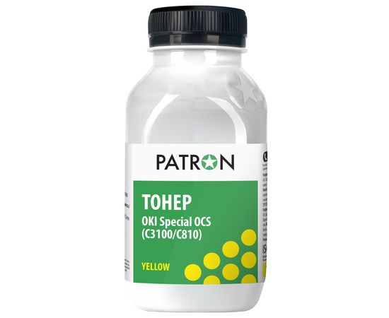 Купить Тонер Oki специальный OCS флакон, 50 г, желтый Patron (PN-OCS-Y-050) по лучшей цене