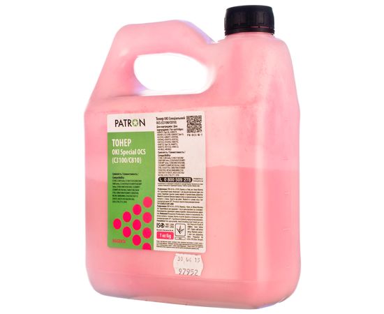 Купить Тонер Oki специальный OCS флакон, 1 кг, пурпурный Patron (PN-OCS-M-1) по лучшей цене