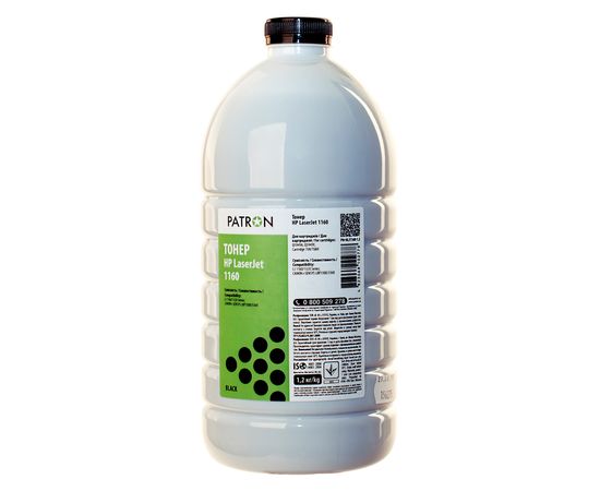 Купить Тонер HP LJ 1160 флакон, 1,2 кг Patron (PN-HLJ1160-1.2) по лучшей цене