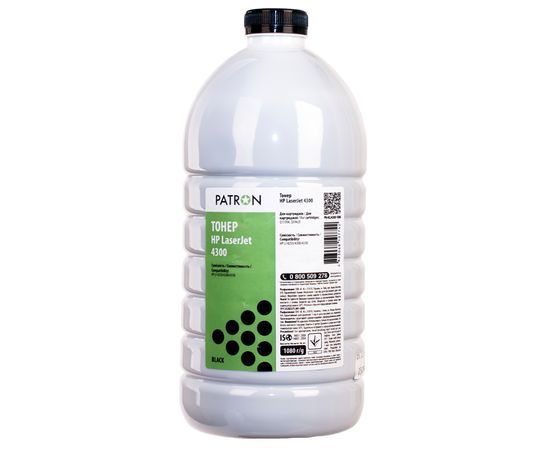Купить Тонер HP LJ 4300 флакон, 1080 г Patron (PN-HLJ4300-1080) по лучшей цене