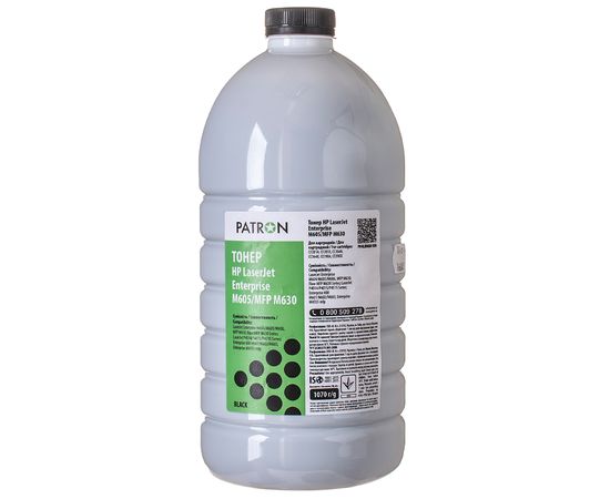 Купить Тонер HP LJ Enterprise M605/MFP M630 флакон, 1070 г Patron (PN-HLJEM605-1070) по лучшей цене