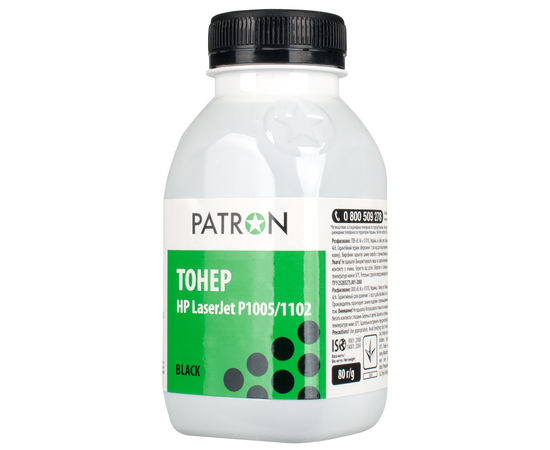 Купить Тонер HP LJ P1005/P1102 флакон, 80 г Patron (PN-HLJP1102-080) по лучшей цене
