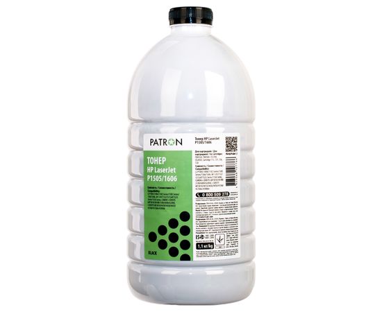Купить Тонер HP LJ P1505/1606 флакон, 1,1 кг Patron (PN-HLJP1606-1.1) по лучшей цене