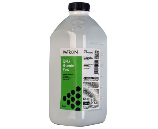 Купить Тонер HP LJ P3005 флакон, 340 г Patron (PN-HLJP3005-340) по лучшей цене