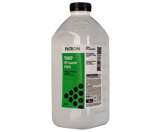 Купить Тонер HP LJ Enterprise P3015 флакон, 330 г Patron (PN-HLJP3015-330) по лучшей цене